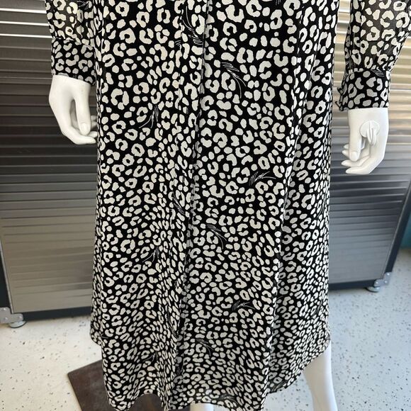 Michael Kors Leopard Print Georgette Shirtdress NwT XXS - Picture 9 of 16